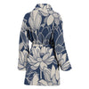 Water Lily Pattern Print Design WL04 Women Bathrobe