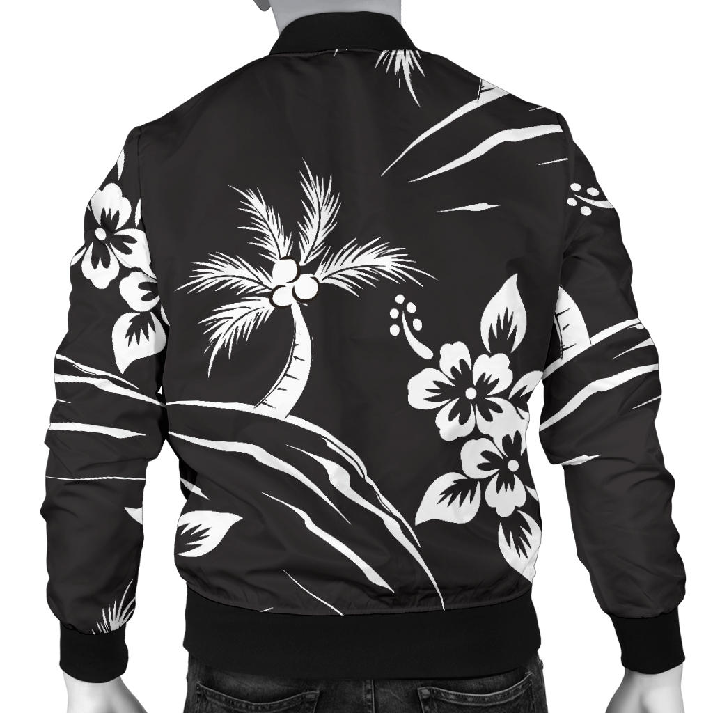 Palm Tree Pattern Print Design PT02 Men Bomber Jacket
