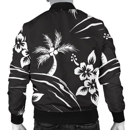 Palm Tree Pattern Print Design PT02 Men Bomber Jacket