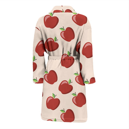 Apple Pattern Print Design AP01 Men Bathrobe