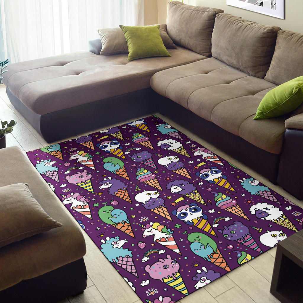 Ice Cream Pattern Print Design IC07 Area Rugs