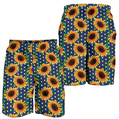 Sunflower Pattern Print Design SF03 Mens Shorts