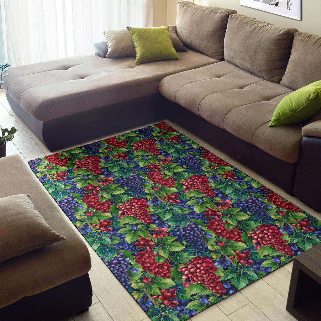 Grape Pattern Print Design GP02 Area Rugs