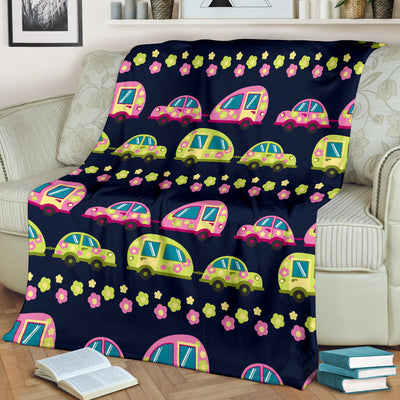 Camper Cute Camping Design No 3 Print Fleece Blanket