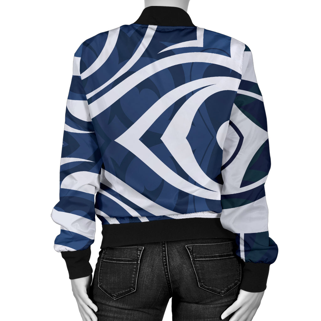 Maori Pattern Print Design 01 Women's Bomber Jacket