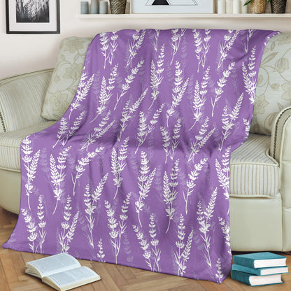 Lavender Pattern Print Design LV08 Fleece Blanket