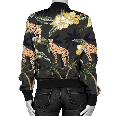 Cheetah Pattern Print Design 04 Women's Bomber Jacket