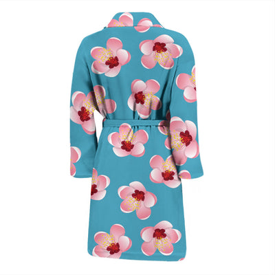 Cherry Blossom Pattern Print Design CB09 Men Bathrobe