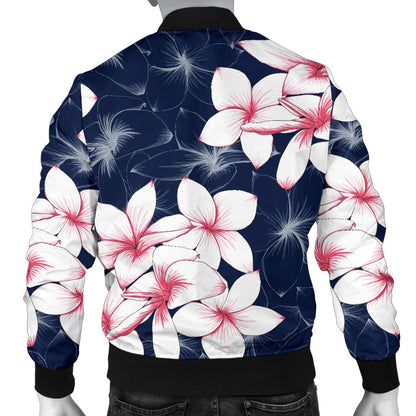 Plumeria Pattern Print Design PM017 Men Bomber Jacket