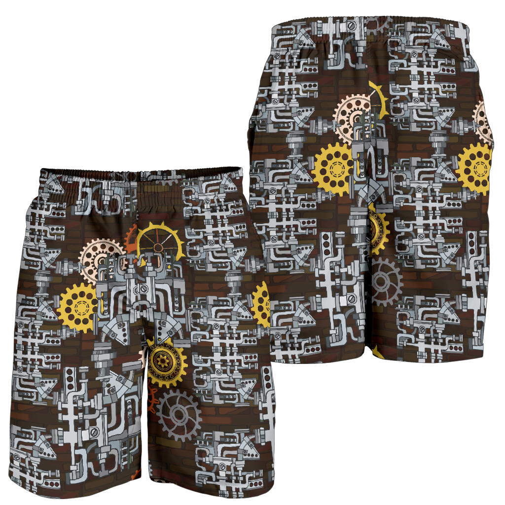Mechanic Pattern Print Design 04 Mens Shorts