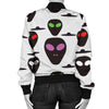 Alien Pattern Print Design 06 Women's Bomber Jacket