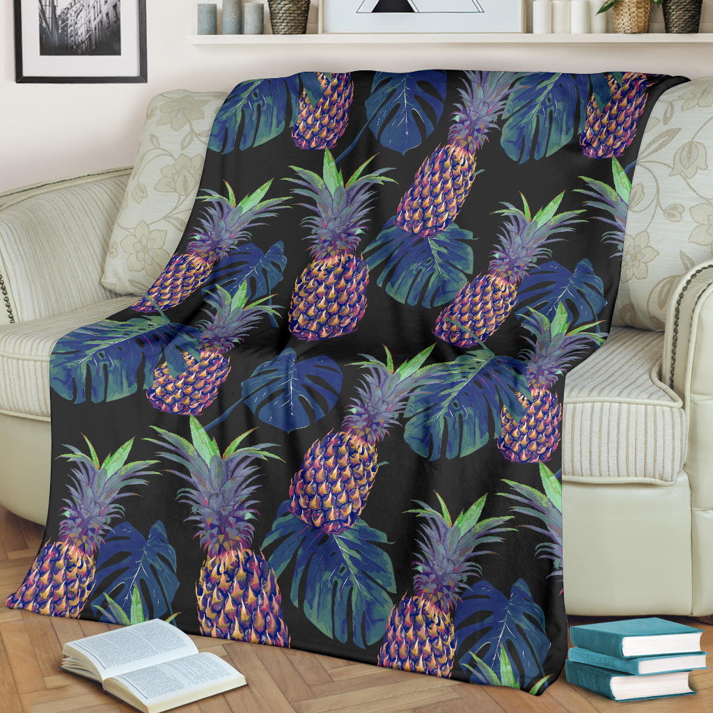 Pineapple Pattern Print Design PP04 Fleece Blanket