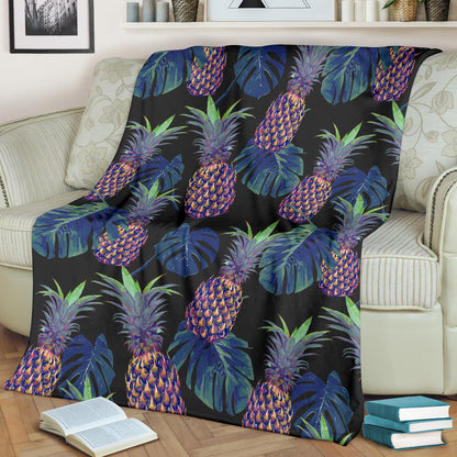 Pineapple Pattern Print Design PP04 Fleece Blanket