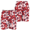 Red Hibiscus Pattern Print Design HB01 Mens Shorts