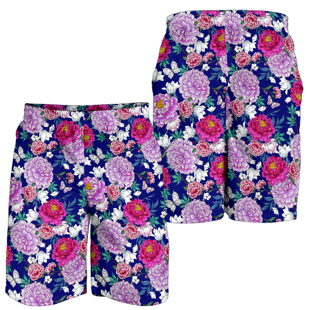 Dahlia Pattern Print Design DH013 Mens Shorts