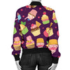 Cupcake Pattern Print Design 05 Women's Bomber Jacket