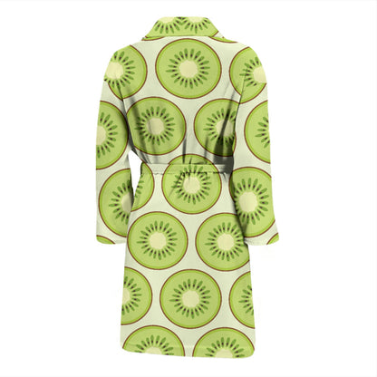 Kiwi Pattern Print Design KW02 Men Bathrobe