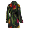 Tulip Embroidered Pattern Print Design TP01 Women Bathrobe