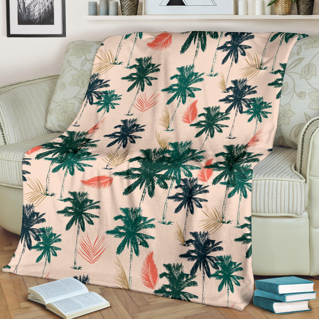 Palm Tree Pattern Print Design PT014 Fleece Blanket