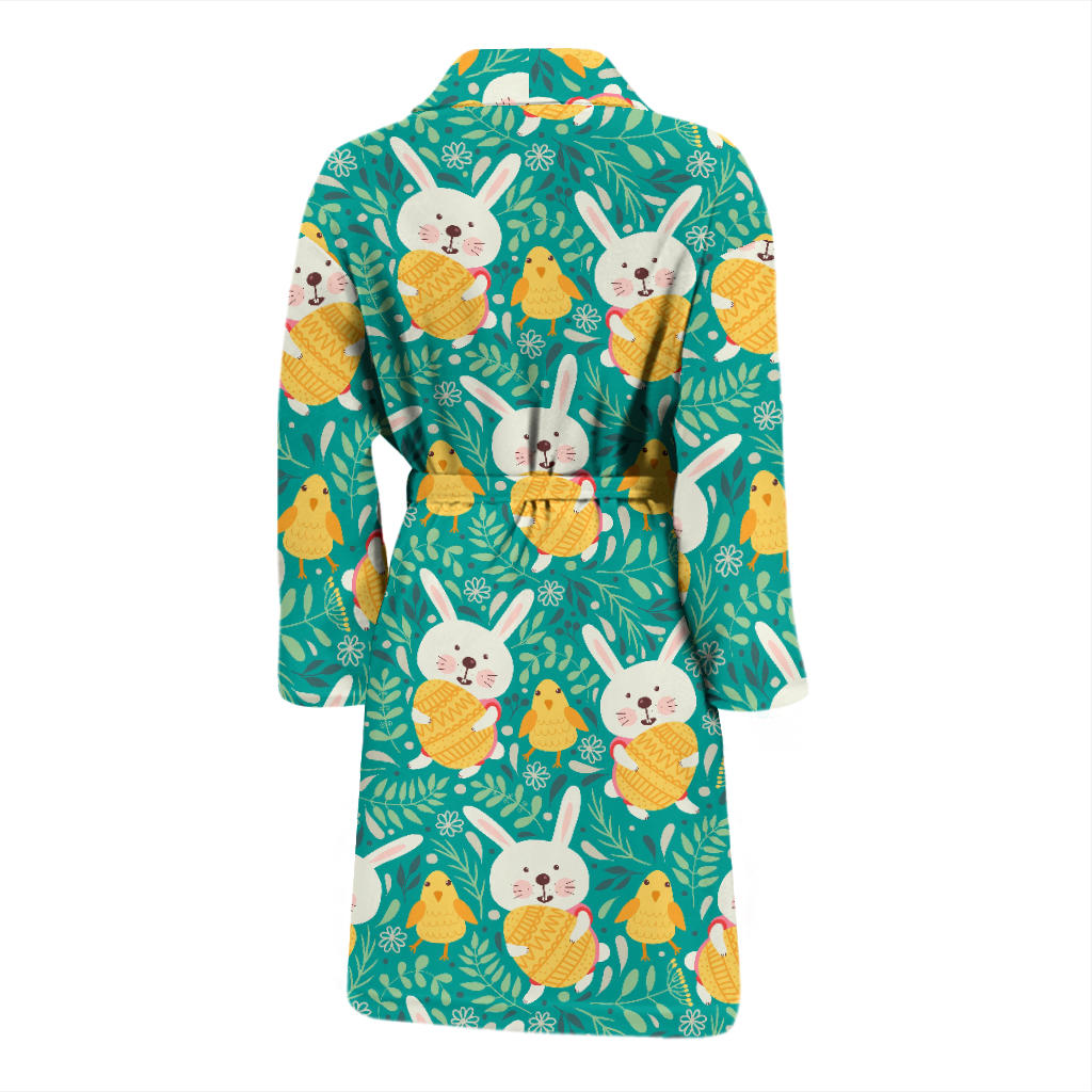 Easter Eggs Pattern Print Design RB02 Men Bathrobe