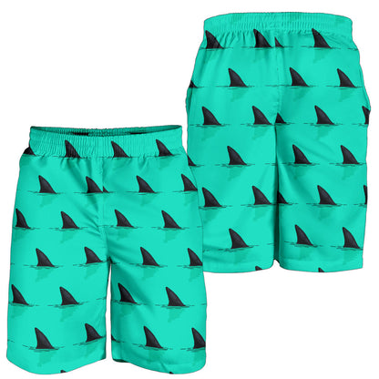 Shark Fin Pattern Mens Shorts