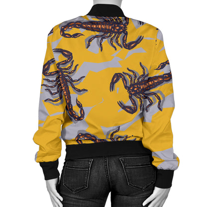 Scorpion Pattern Print Design 01 Women's Bomber Jacket