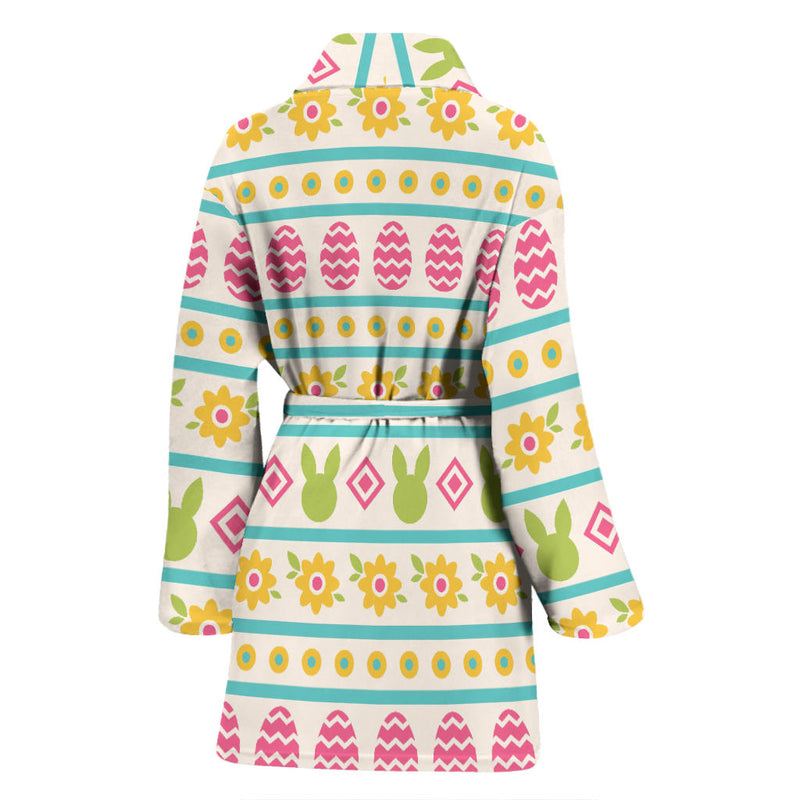 Easter Eggs Pattern Print Design RB016 Women Bathrobe