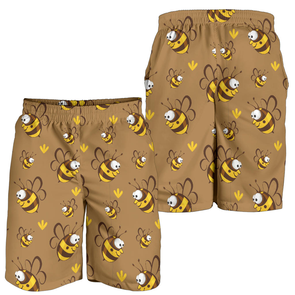 Bee Pattern Print Design BEE09 Mens Shorts