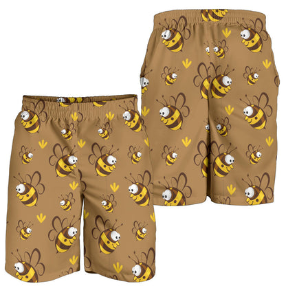 Bee Pattern Print Design BEE09 Mens Shorts