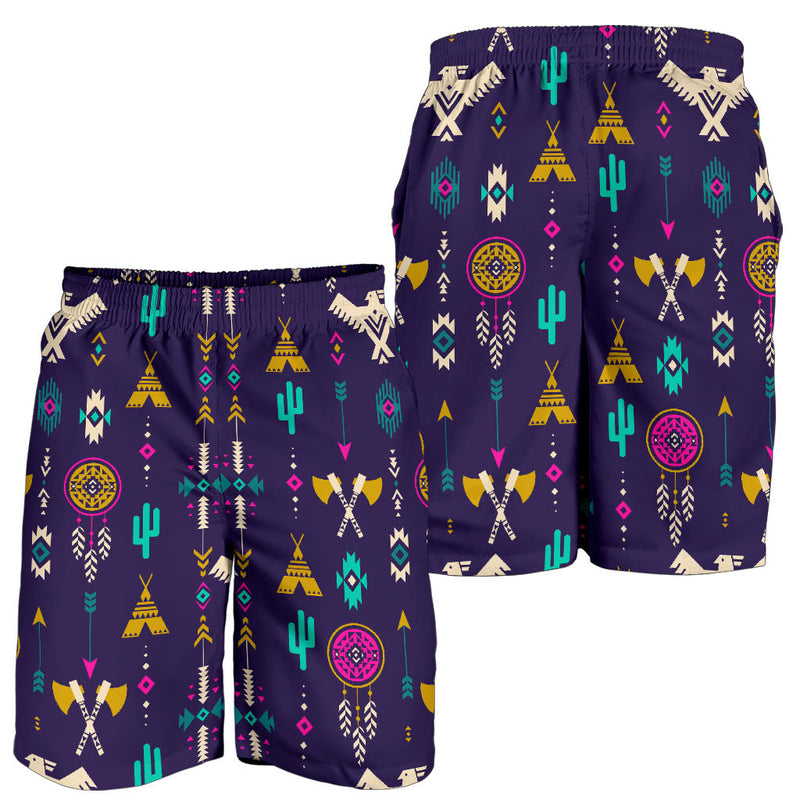 Native American Eagle Indian Pattern Mens Shorts