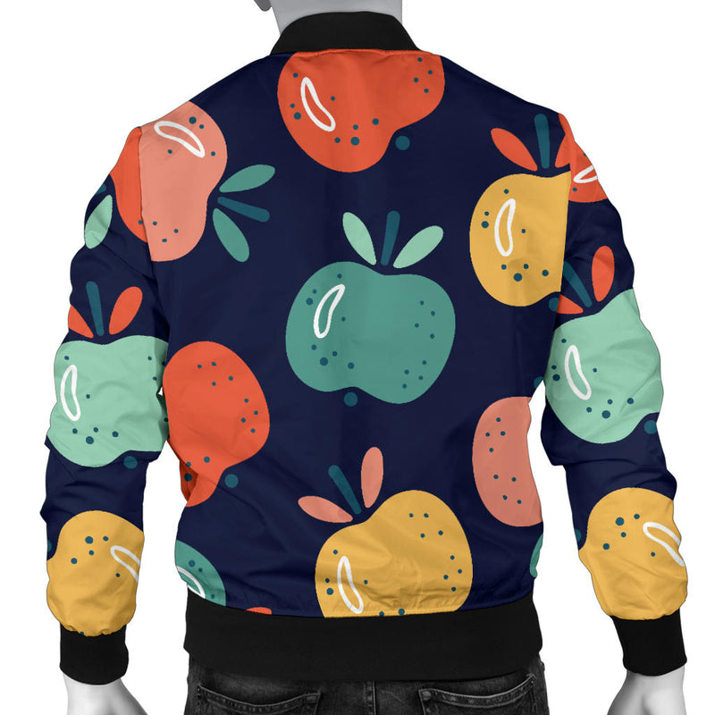 Apple Pattern Print Design AP09 Men Bomber Jacket