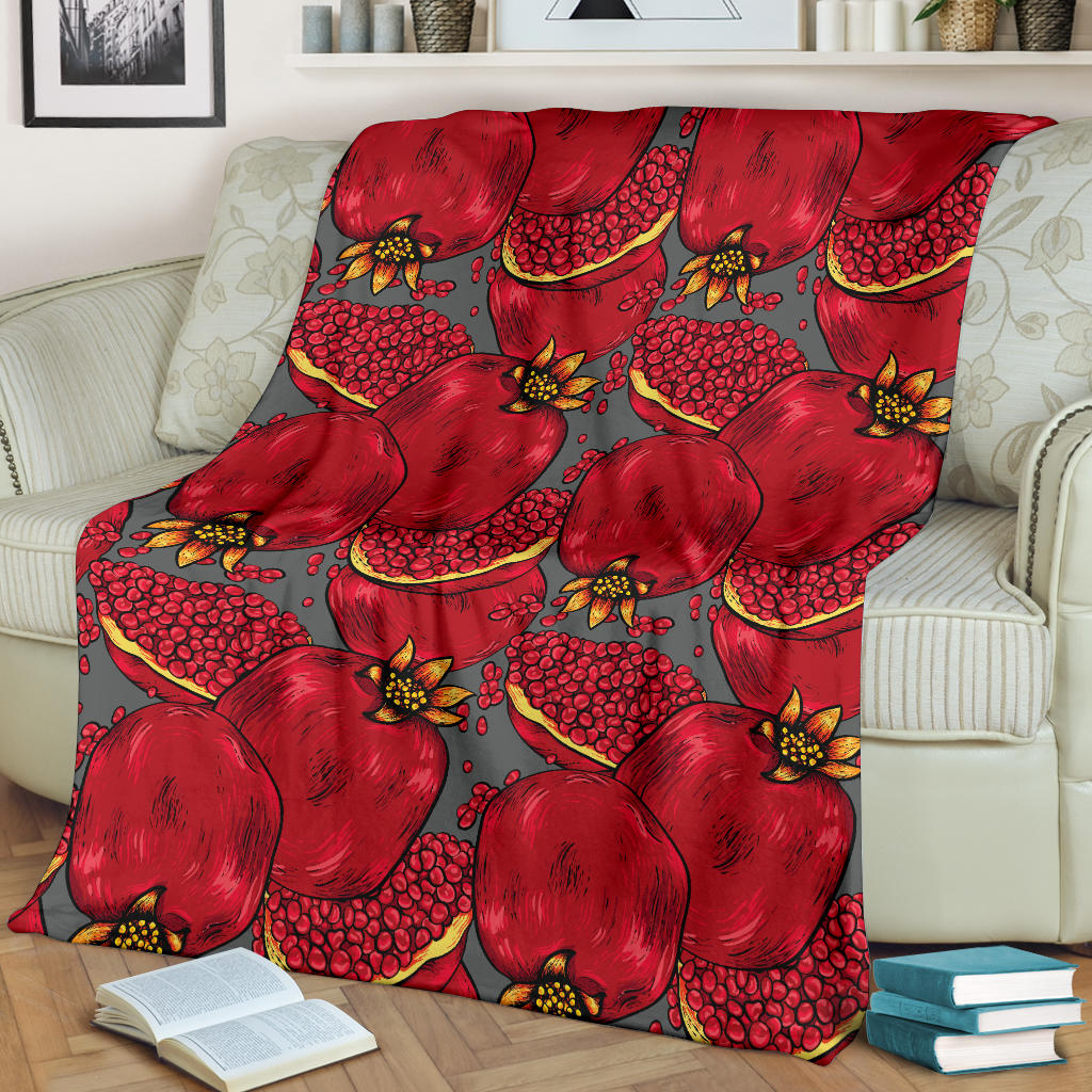 Pomegranate Pattern Print Design PG05 Fleece Blanket