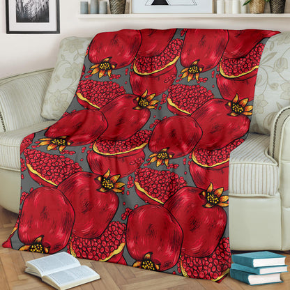 Pomegranate Pattern Print Design PG05 Fleece Blanket