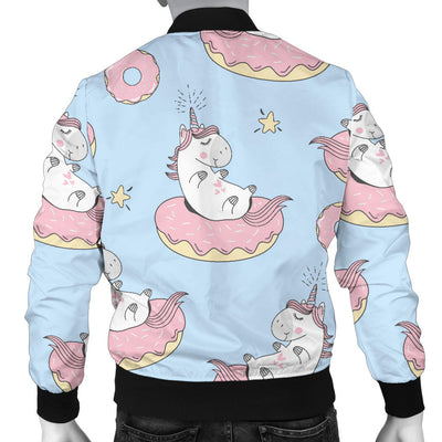 Donut Unicorn Pattern Print Design DN014 Men Bomber Jacket