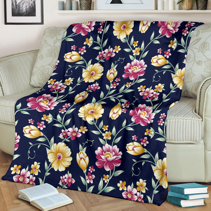 Gerberas Pattern Print Design GB03 Fleece Blanket