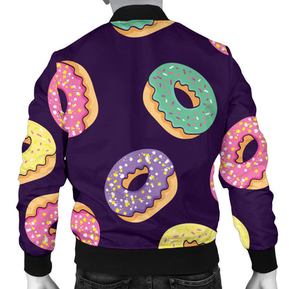 Donut Pattern Print Design DN08 Men Bomber Jacket