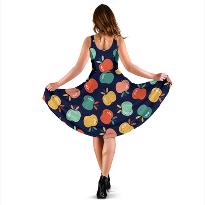 Apple Pattern Print Design AP09 Midi Dress