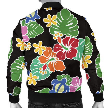 Hawaiian Themed Pattern Print Design H010 Men Bomber Jacket