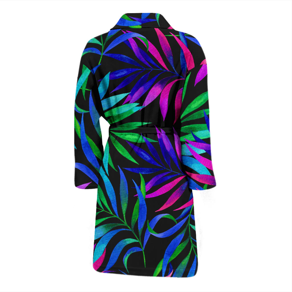 Tropical Flower Pattern Print Design TF010 Men Bathrobe
