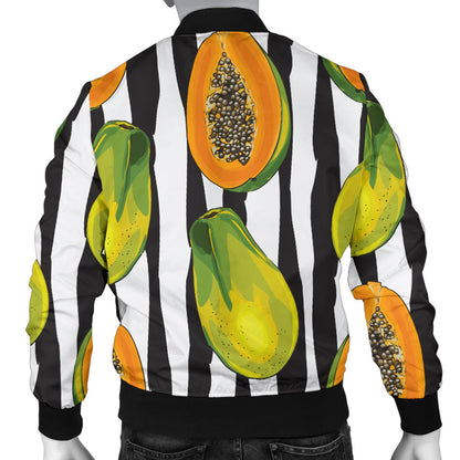 Papaya Pattern Print Design PP01 Men Bomber Jacket
