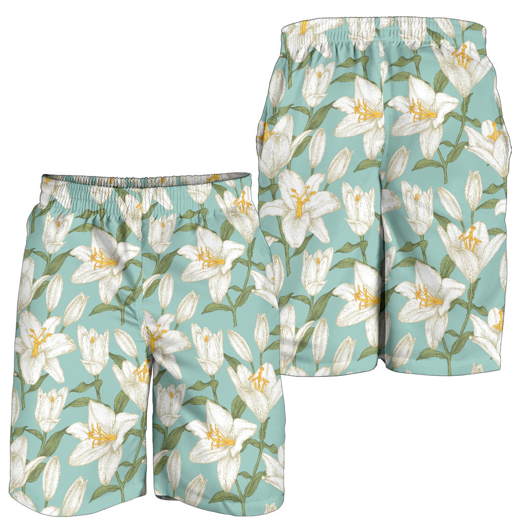 Lily Pattern Print Design LY09 Mens Shorts