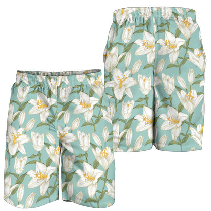 Lily Pattern Print Design LY09 Mens Shorts
