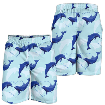 Dolphin Heart Pattern Mens Shorts