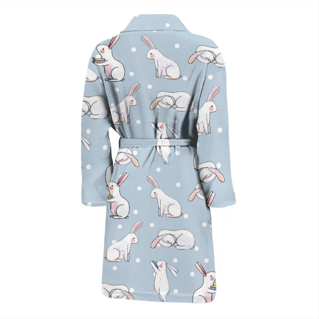 Rabbit Pattern Print Design RB06 Men Bathrobe