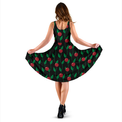 Cranberry Pattern Print Design CB01 Midi Dress