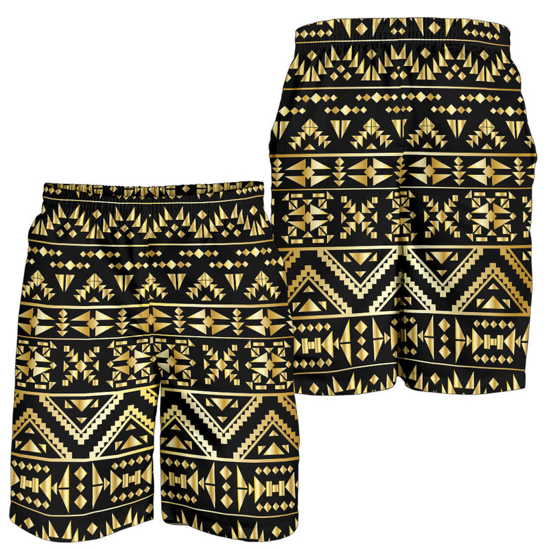 Gold Aztec Tribal Mens Shorts