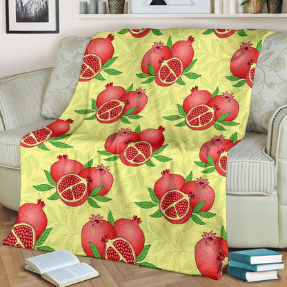 Pomegranate Pattern Print Design PG07 Fleece Blanket