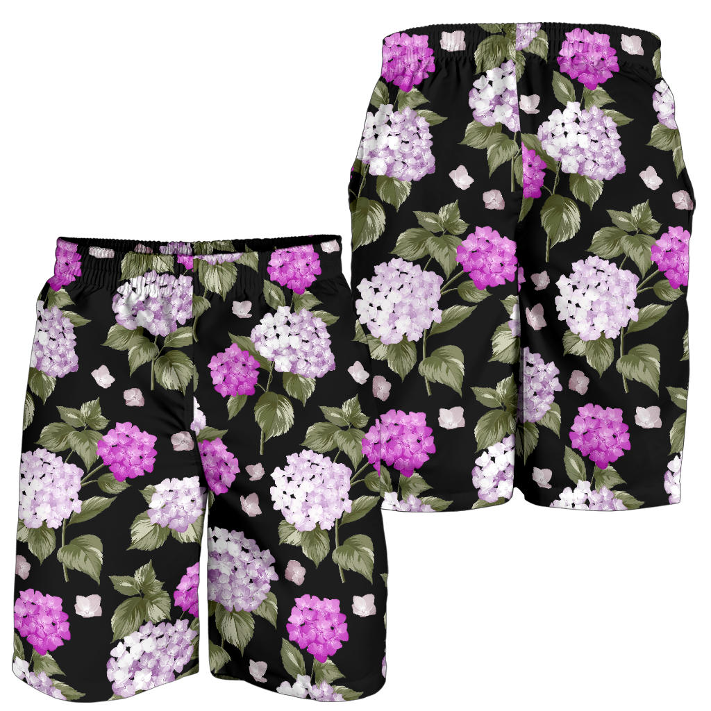 Hydrangea Pattern Print Design HD011 Mens Shorts