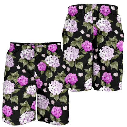 Hydrangea Pattern Print Design HD011 Mens Shorts