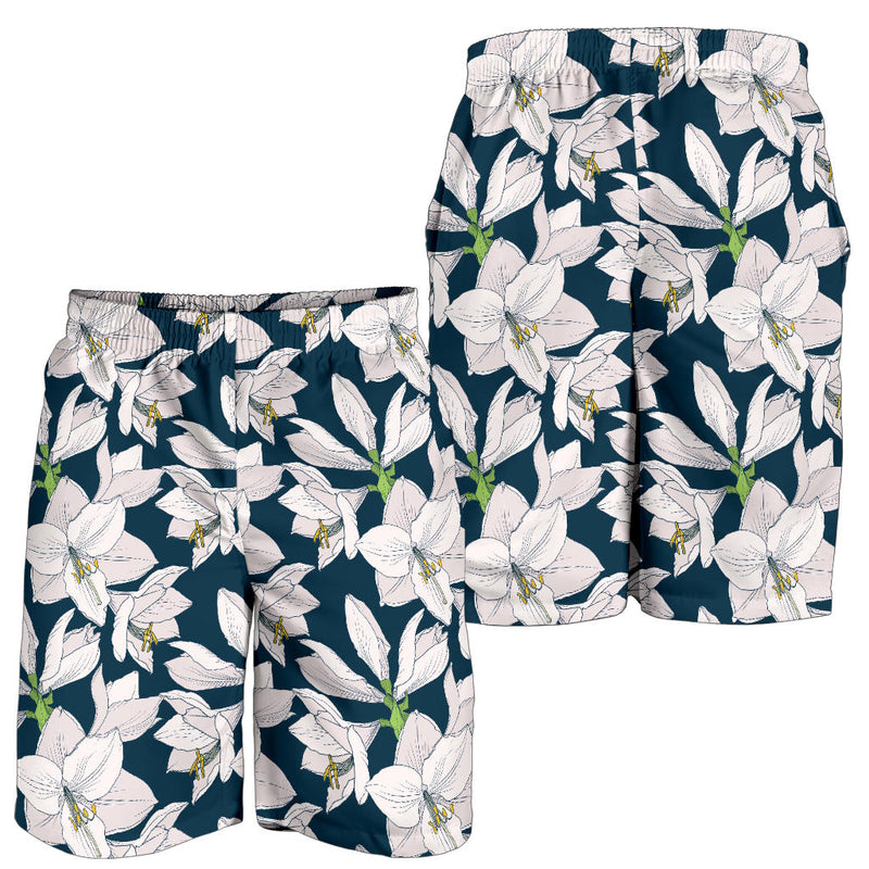 Amaryllis Pattern Print Design AL02 Mens Shorts